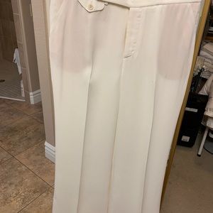 NEW Ralph Lauren Ivory Silk Slacks. Size 10